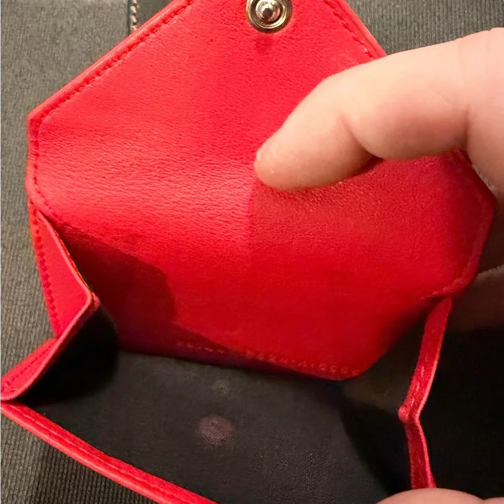 Balenciaga Red Leather Papier Wallet - Picture 2 of 5